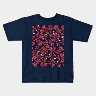 Floral pattern with lush colored flowers Kids T-Shirt